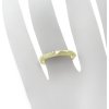 Angular cubic gold ring with pearl