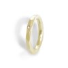 Angular cubic gold ring with pearl