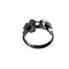 Sentiment gold black ring with diamond