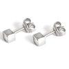 Stříbrné náušnice kostička