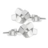 Silver earrings Brick