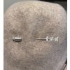 Silver brooch/hat pin Sentiment