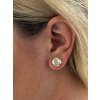 One Rosa silver earring