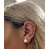 One silver Rosa earring with a pearl