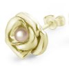 One gold earring Rosa with pearl