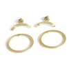 Gold-plated earrings Geometry circles