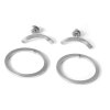Silver earrings Geometry circles
