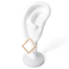 Gold-plated Geometry square earrings