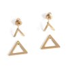 Gold-plated Geometry triangle earrings