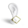 Gold-plated Geometry square dangle earrings