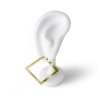 Gold-plated Geometry square dangle earrings