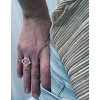Silver ring Geometry square