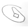 Stříbrný dlouhý náhrdelník Geometry čtverec