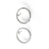 Silver Hammer Circle Earrings