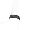 Black conical hammered ring