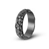 Black wide ring Aqua drops
