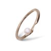 Gold-plated Split ring with pearl