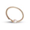Gold-plated Split ring with pearl