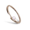 Gold Split ring with pearl