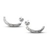 Silver narrower Hammer curved earrings