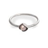 Women's silver ring with pearl Bowpearls small