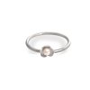 Women's silver ring with pearl Bowpearls smallest