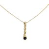Intertwined necklace with black enamel