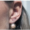 Women's gold earrings Bowpearls with pearl, American clasp