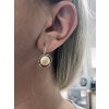 Women's gold earrings Bowpearls with pearl, American clasp