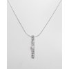Women's minimalist necklace Aqua drops with pearl