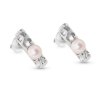 Women's earrings Aqua drops with pearl