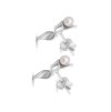 Silver minimalist Harmony earrings with pearl