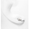 Silver minimalist Harmony earrings with pearl