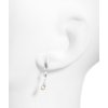Silver minimalist Harmony dangle earrings with pearl