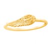 Gold-plated minimalist Wings ring