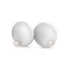 Silver Orbis earrings with pearl