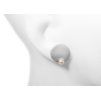 Silver Orbis earrings with pearl