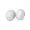 Silver Orbis earrings with pearl