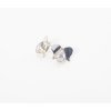 Women's silver hoop earrings Hope with zircon