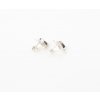 Women's silver hoop earrings Hope with zircon