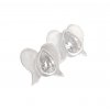 Women's silver hoop earrings Hope with zircon