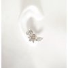 Women's earrings Sakura through the ear