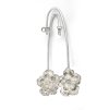 Women's dangling earrings Pulsatilla with a flower
