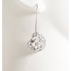 Women's dangling earrings Pulsatilla with a flower