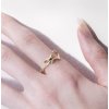Women's gold-plated ring with a bird
