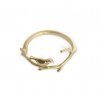 Women's gold-plated ring with a bird