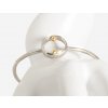 Women's silver minimalist bracelet Golden with gold