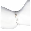 Luna women's silver minimalist bracelet with gold chain ball