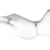 Luna women's silver minimalist bracelet with gold chain ball