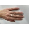 Women's silver minimalist Luna ring with a silver ball